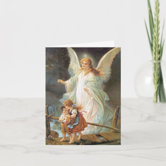 Beerdigung Dankeschön Karten | Angel Gebet 3 (Vorderseite)