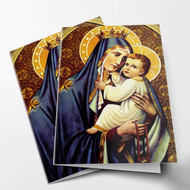 Beerdigung Dankeschön Karten | Carmel 01 (Our Lady of Mount Carmel Catholic Religious Bereavement Condolence Funeral Sympathy Thank You Cards)