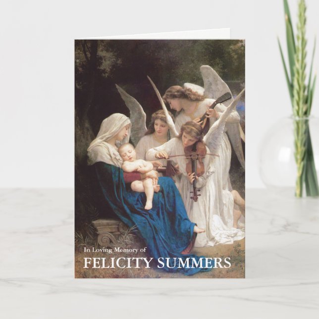 Beerdigung Dankeschön Karten | Engellied 06 (Vorderseite)