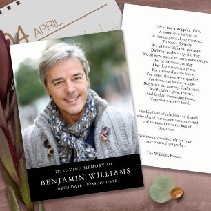 Beerdigung Dankeschön Karten   Gedächtnis eines ge