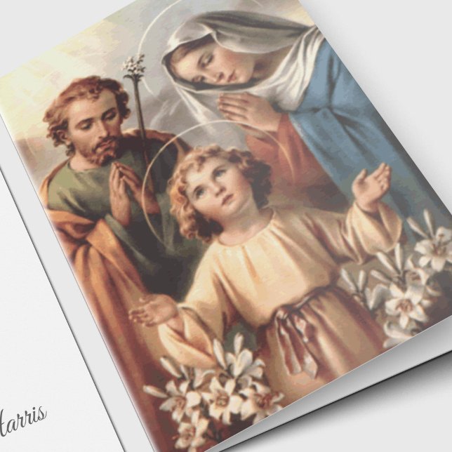 Beerdigung Dankeschön Karten | Heilige Familie 02 (Holy Family Condolence Sympathy Bereavement Funeral Thank You Card)