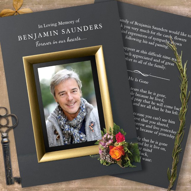 Beerdigung Dankeschön Karten | Sie Nah halten 1 (Forever In Our Hearts, Celebration of life photo funeral thank you card)