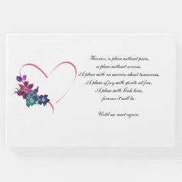 Beerdigung Das Herz und die Blume des Gästebuches. Gästebuch