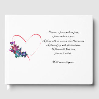 Beerdigung Das Herz und die Blume des Gästebuches. Gästebuch