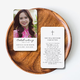 Beerdigung der Beerdigungskarte für das Foto des L Visitenkarte