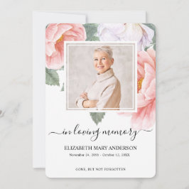 Beerdigung des Beileids Botanischer Wasserfarben Dankeskarte