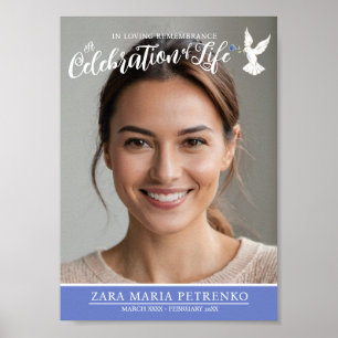 Beerdigung des Fotos der blauen Rose Poster