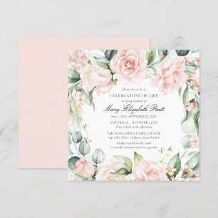 Beerdigung des Fotos Lebensbeerdigung Rosa Rosenbl Einladung