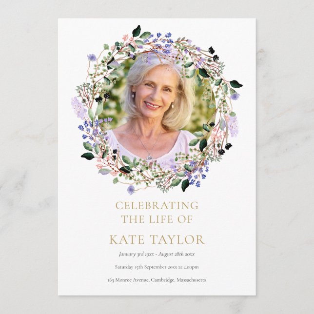 Beerdigung des Fotos von Lavendel Programm (Vorderseite)