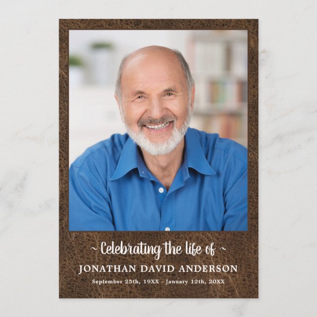 Beerdigung des Fotos zum Gedenken an das Leben Programm (Vorderseite)