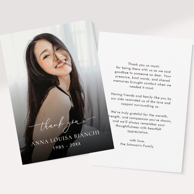 Beerdigung des Fotos zum Gedenken an den Dienst Dankeskarte (Von Creator hochgeladen)