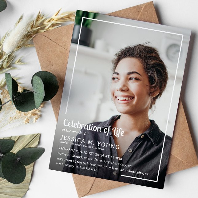 Beerdigung des Fotos zum Leben Einladung (Von Creator hochgeladen)