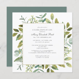 Beerdigung des Gedenkens zur Beerdigung des Lebens Einladung