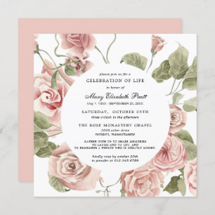 Beerdigung des Gedenkens zur Beerdigung des Lebens Einladung