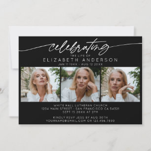 Beerdigung des Lebens der Collage Collage Einladung