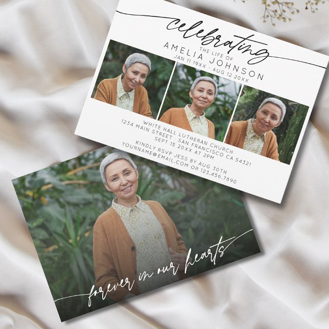 Beerdigung des Lebens der Collage Collage Einladung (Von Creator hochgeladen)