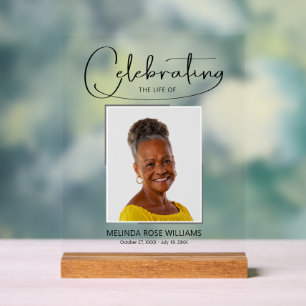 Beerdigung des Lebens der Gedenkstätte zum Foto Acrylschild