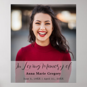 Beerdigung des Life Foto Einfache Gedenkfeier Poster