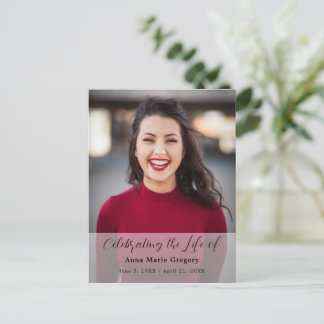 Beerdigung des Life Foto Einfache Gedenkfeier Postkarte