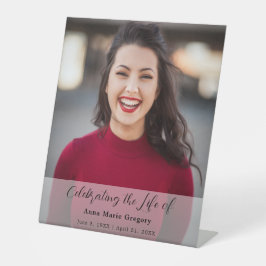 Beerdigung des Life Foto Einfache Gedenkfeier Sockelschild