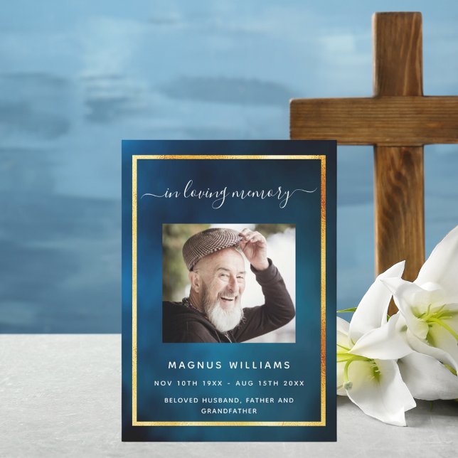 Beerdigung des Programms zur Beerdigung des blauen Einladung (Von Creator hochgeladen)