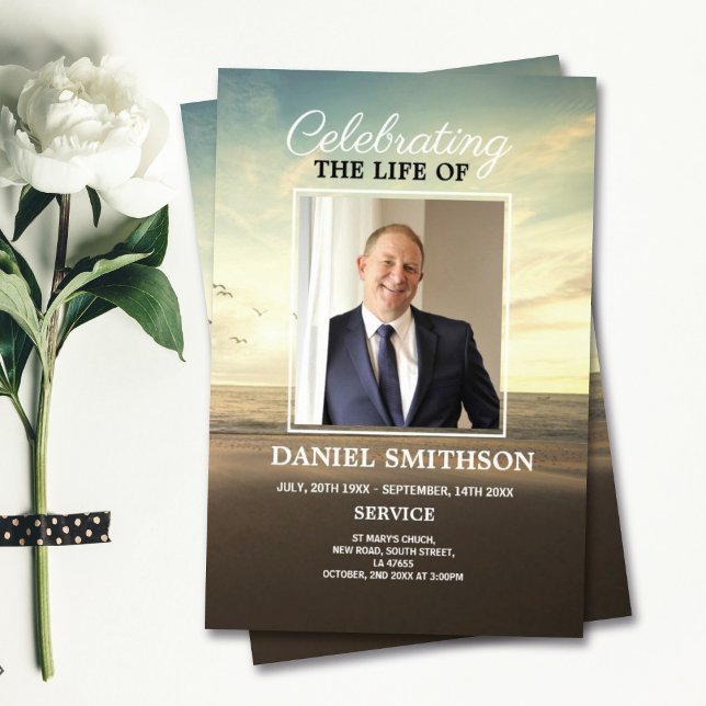 Beerdigung des Programms zur Beerdigung des Lebens Flyer (Von Creator hochgeladen)