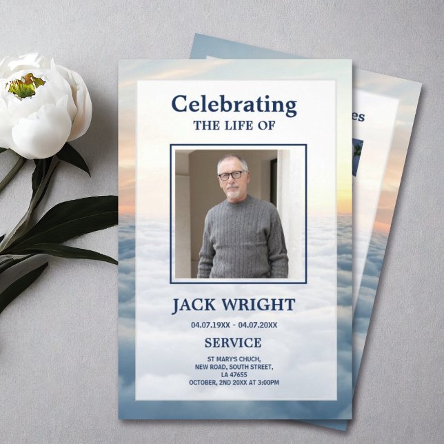 Beerdigung des Programms zur Beerdigung des Lebens Flyer (Von Creator hochgeladen)