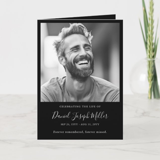 Beerdigung des Programms zur Beerdigung des Lebens Karte (Vorderseite)