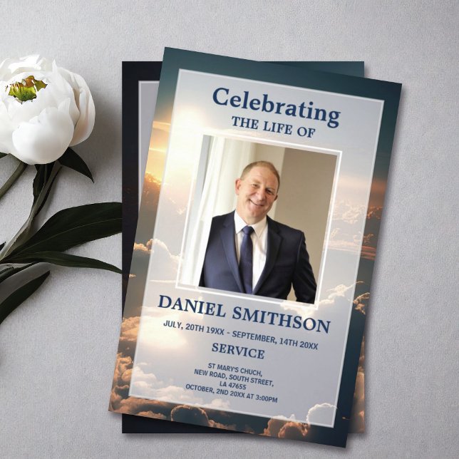 Beerdigung des Programms zur Beerdigung von Lebens Flyer (Von Creator hochgeladen)