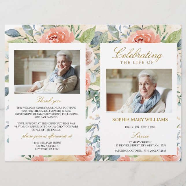 Beerdigung des Rosenprogramms in Rosa Rose | Diens (Vorderseite)