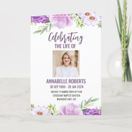 Beerdigung - Design der Lila und rosa Blume Programm