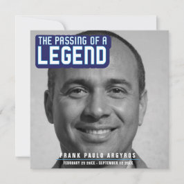 Beerdigung einer legendären, modernen blauen Gedic Dankeskarte