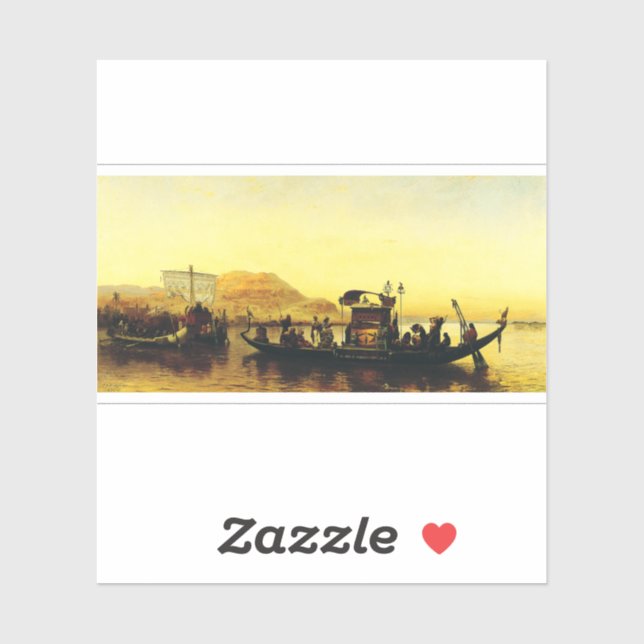 Beerdigung einer Mama am Nil durch Frederick Arthu Aufkleber (Blatt)