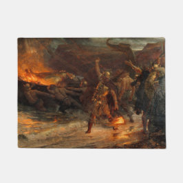 Beerdigung eines Wikens (durch Frank Dicksee) Fußmatte