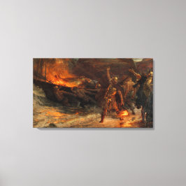 Beerdigung eines Wikens (durch Frank Dicksee) Leinwanddruck