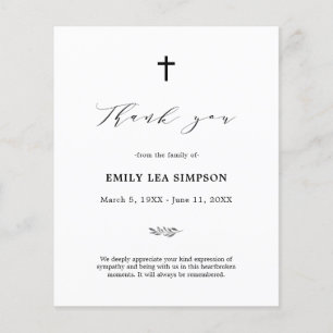 Beerdigung Foto Beileid Trauer Dankeschön Karte
