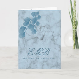 Beerdigung Foto Blaue Eukalyptusfeier Einladung