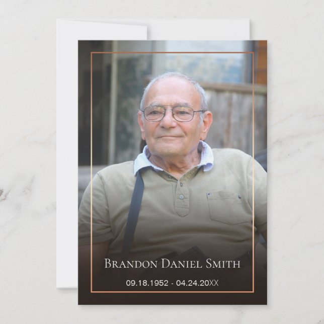 Beerdigung Foto Danke Karte (Vorderseite)