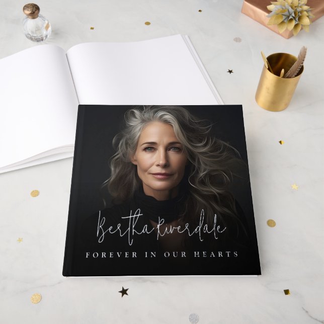 Beerdigung Foto Erinnerung Memorial Keepake Gästebuch (Vorderseite Offen)