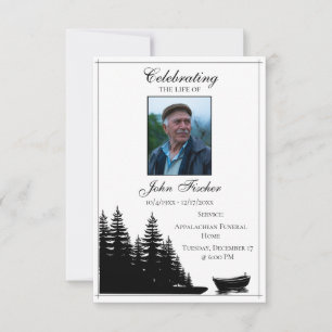 Beerdigung Foto Gebet Karte Schwarz-weiß Bibelvers