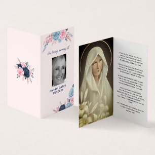 Beerdigung Foto in Love Memory Prayer Card