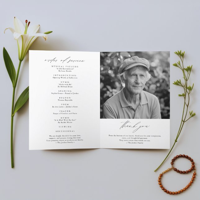 Beerdigung Foto Obituärer Dienstorden eingeflossen Programm (Von Creator hochgeladen)