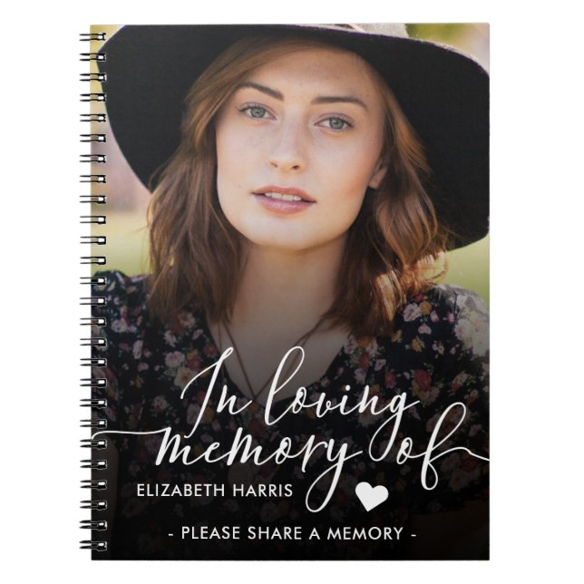 Beerdigung-Foto teilen einen Speicher Notizblock (Vorderseite)