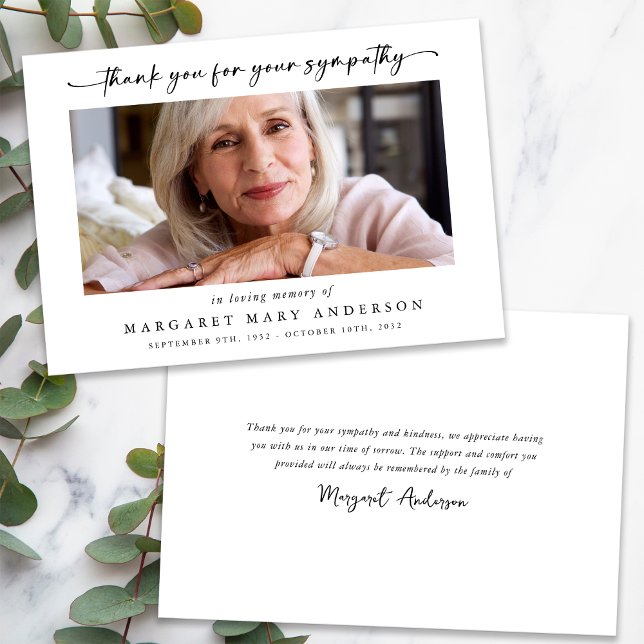 Beerdigung Foto Vielen Dank für Ihre Sympathiekart Dankeskarte (Von Creator hochgeladen)