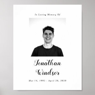 Beerdigung Foto Zeichen, Feier des Lebens Zeichen Poster