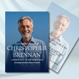 Beerdigung Gedenkfeier, einfach Lebensfeier Einladung