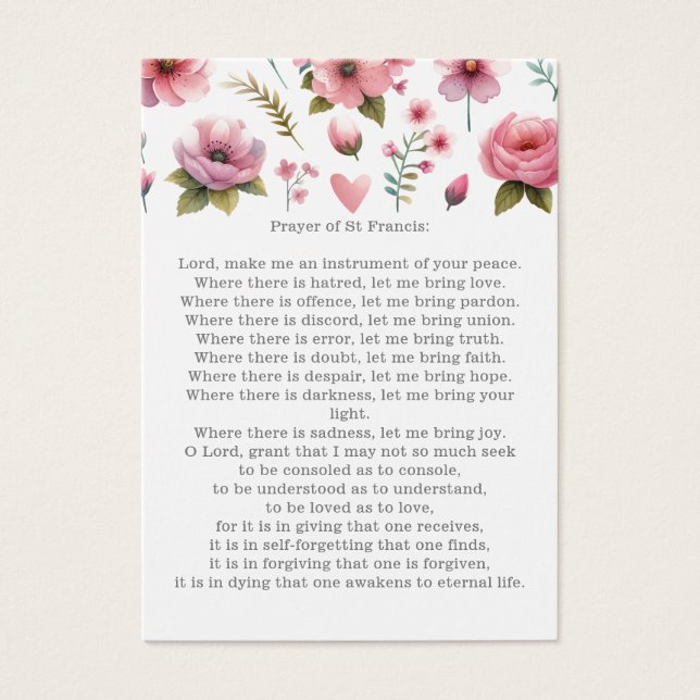 Beerdigung / Gedenkgebet des hl. Franziskus (Vorderseite)