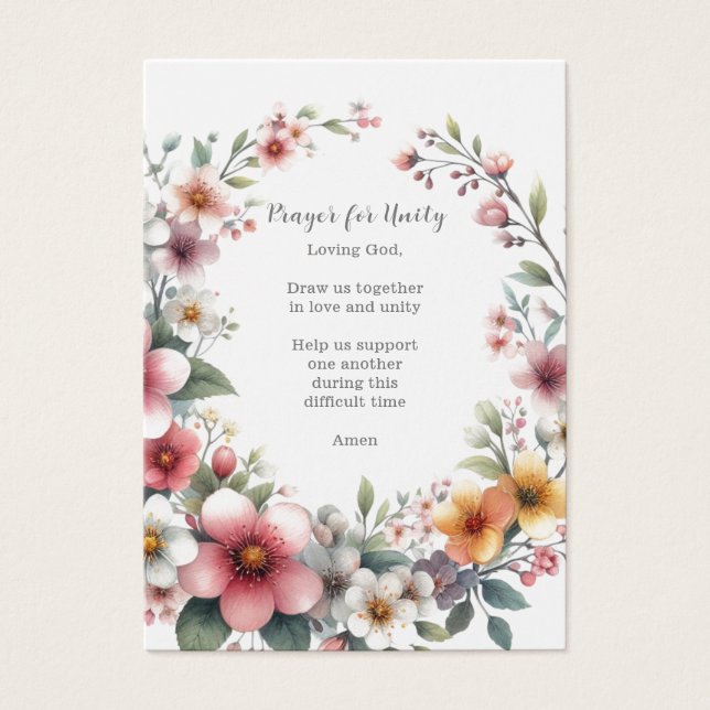 Beerdigung / Gedenkgebet für Einheit (Vorderseite)