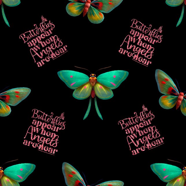 Beerdigung Gedenkstätte Personalisierte Schmetterl Serviette (Von Creator hochgeladen)