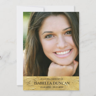 Beerdigung   Gold   In Love Memory Foto